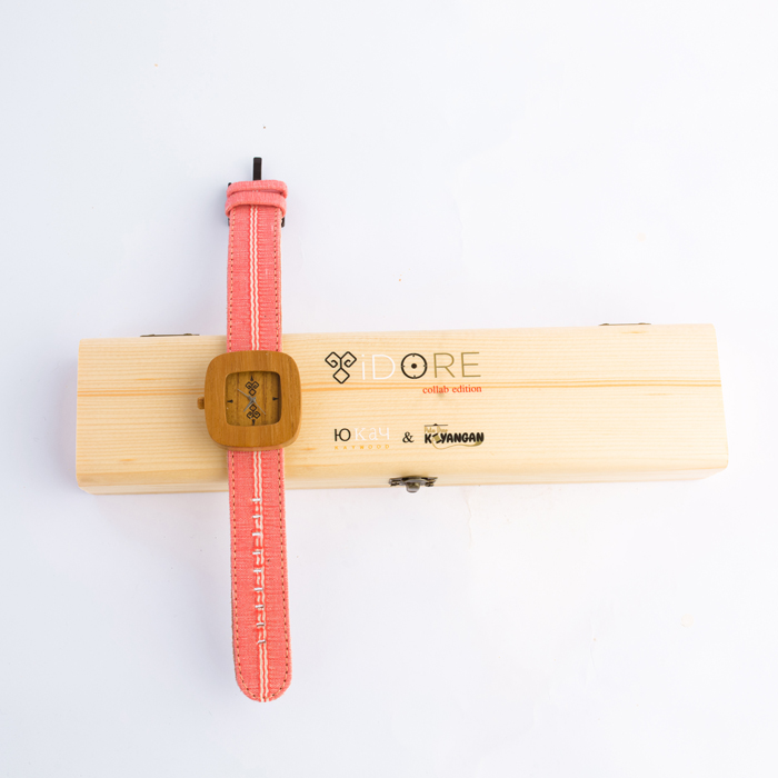 Jam Tangan Kayu Tenun