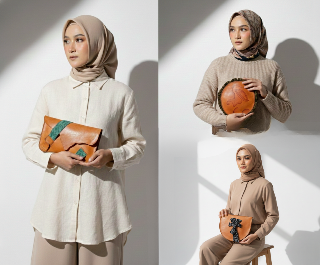 Dompet Tenun Kulit Natural